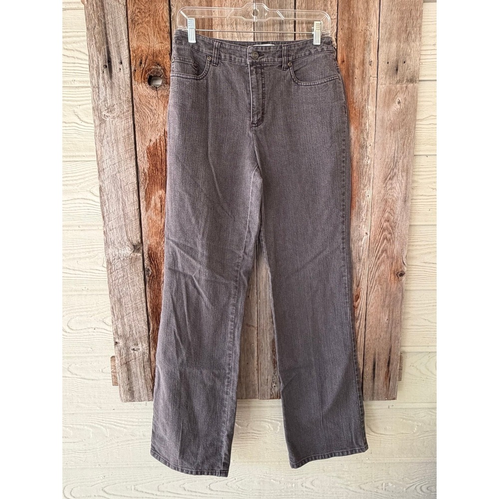 TALBOTS Black Wash Jeans Size 6 Long 5 pocket